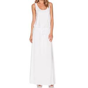 NWT Michael Lauren Oz Sleeveless Tank Long Dress w/ Drawstring in White Medium